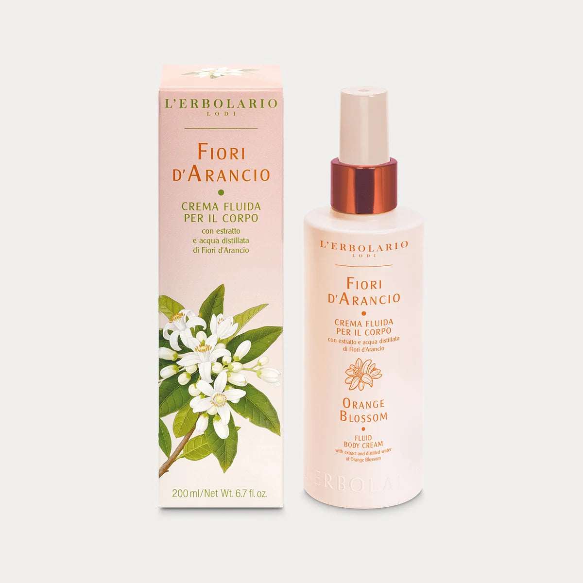 L'Erbolario Crema Fluida per il Corpo Fiori d'Arancio 200 ml