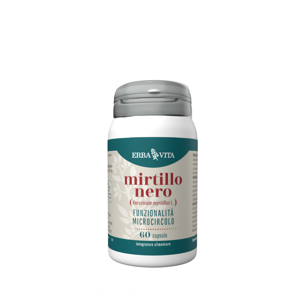 Confezione Mirtillo Nero Erba Vita, 60 capsule