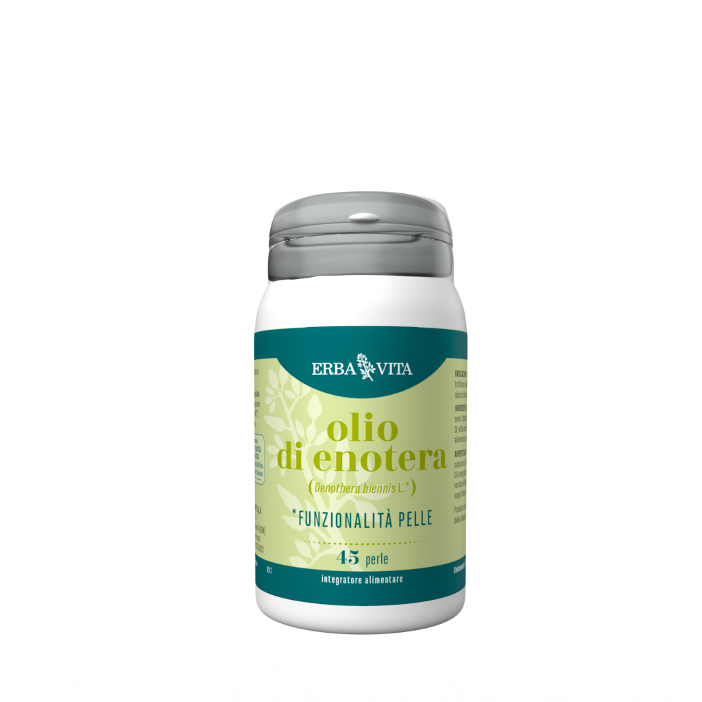 Olio di enotera Erba Vita, integratore alimentare, confezione da 45 perle