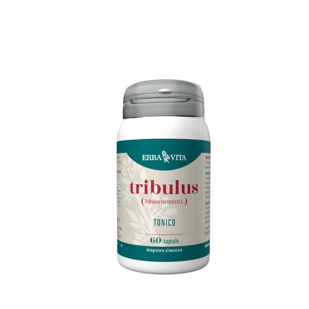 Confezione Tribulus Erba Vita, 60 capsule, estratto di frutto titolato al 40% in saponine