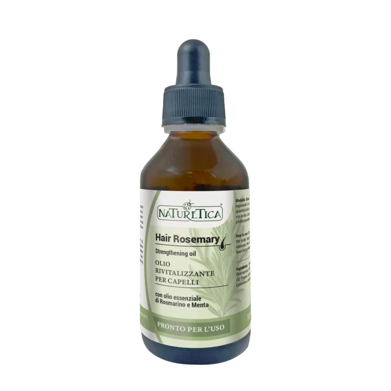 Flacone di Naturetica Hair Rosemary, olio rivitalizzante per capelli