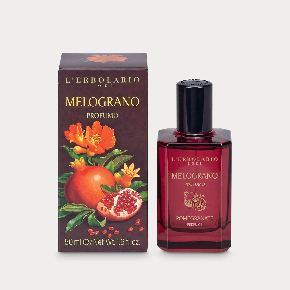 L'Erbolario Melograno Profumo 50 ml, flacone e confezione