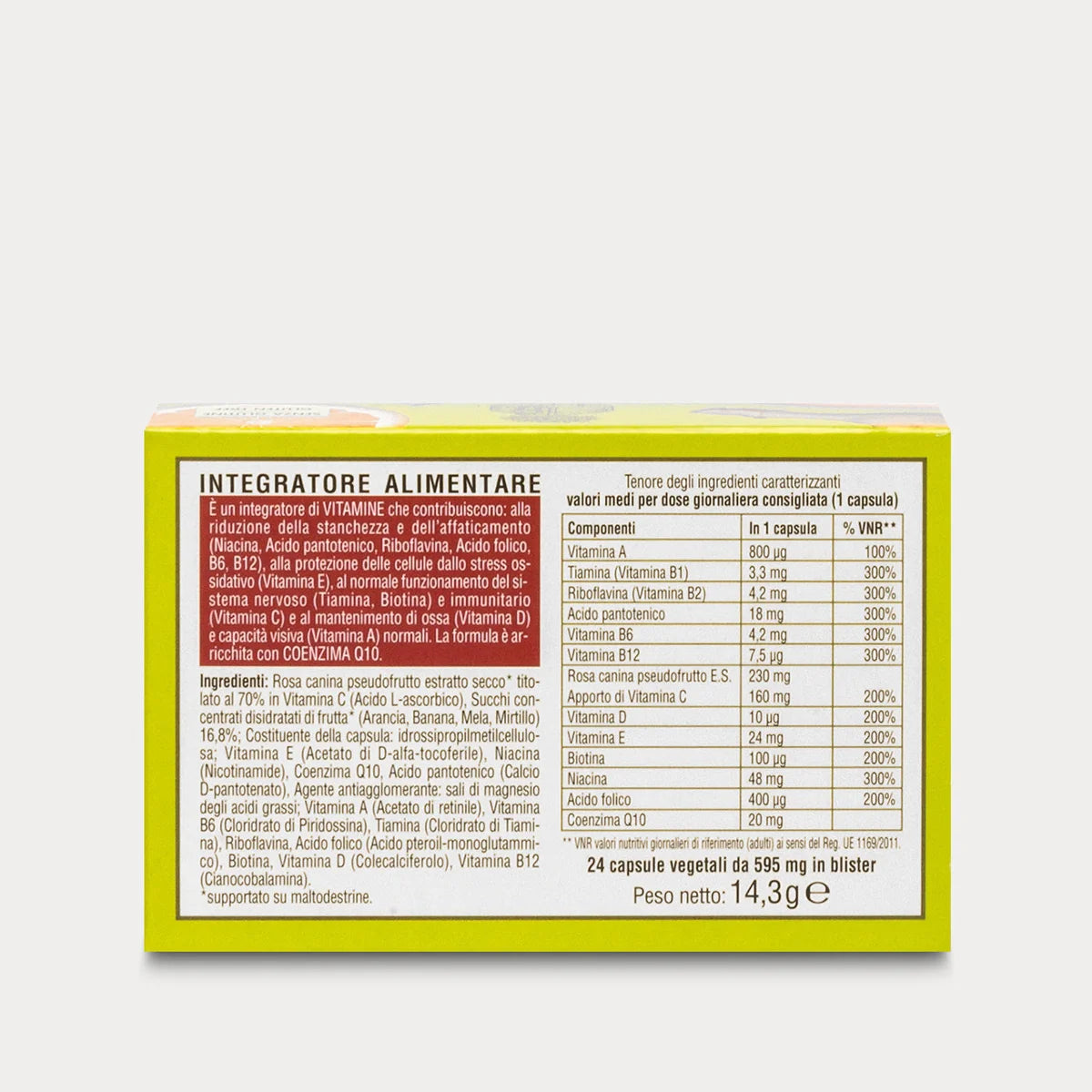 Confezione Erbamea Multivitaminico Energy con Coenzima Q10, fronte