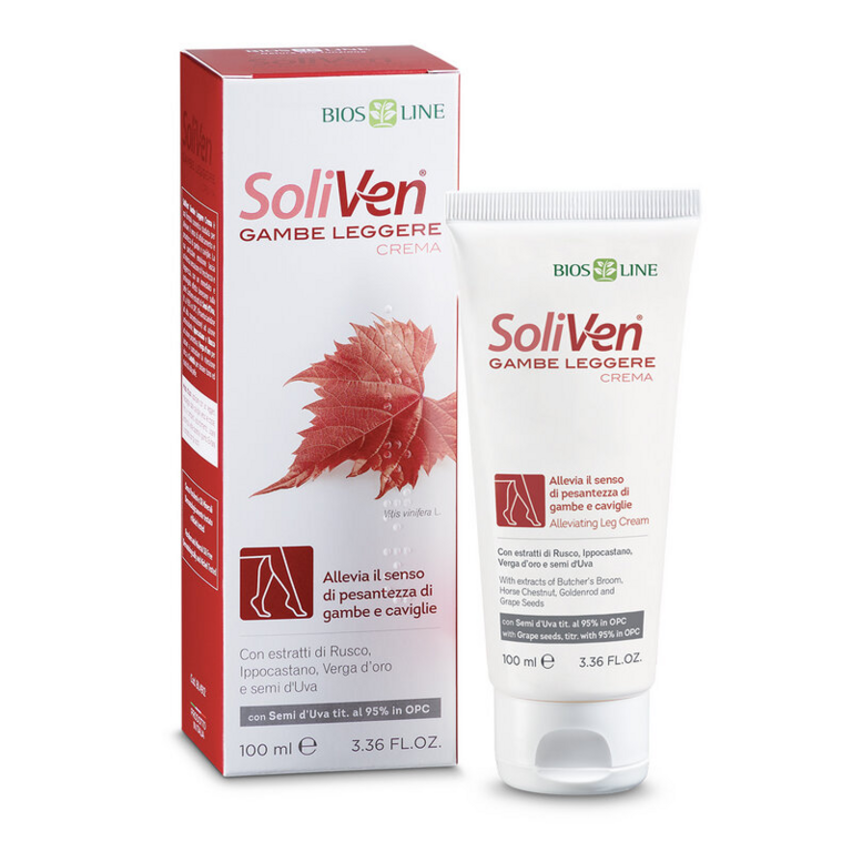 Bios Line SoliVen Gambe Leggere Crema 100 ml, confezione e tubo