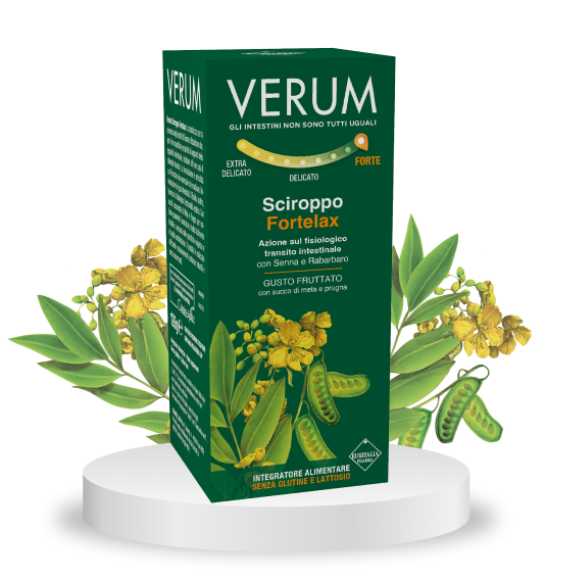 Verum Fortelax Sciroppo Lassativo 126 g con Estratti Naturali Senna Rabarbaro