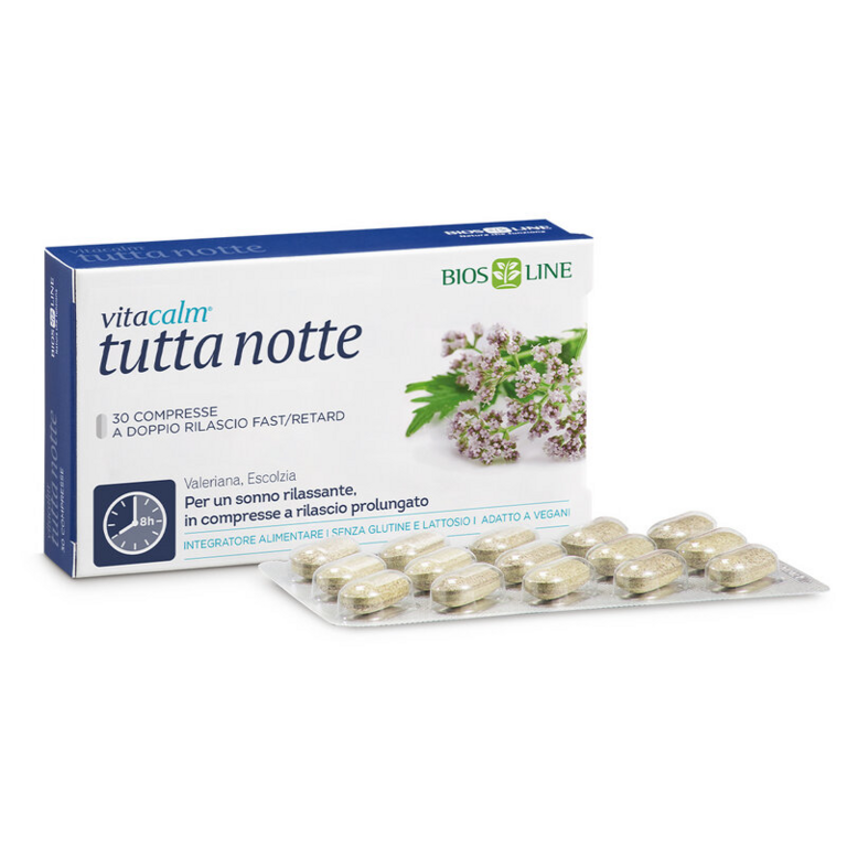 Vitacalm Tutta Notte Bios Line, confezione da 30 compresse