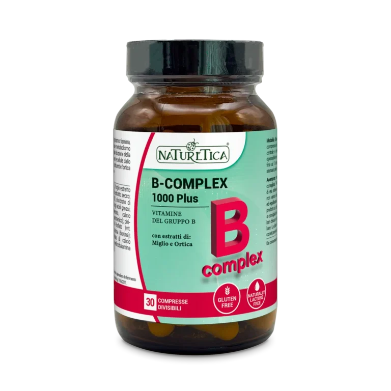 Confezione Vitamina B Complex 1000 Plus, 30 compresse divisibili da 1000 mg