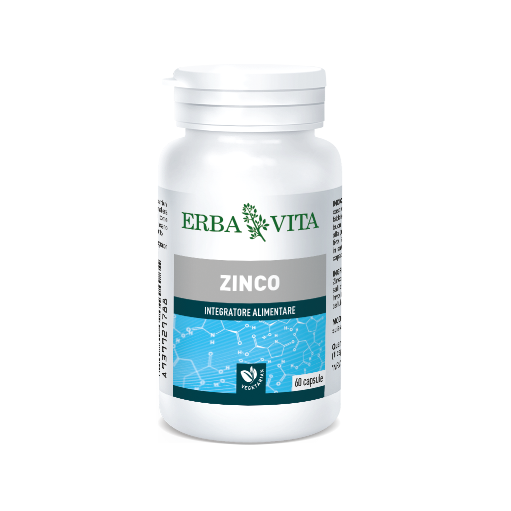 Confezione di Zinco Erba Vita, 60 capsule